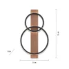 LED Deckenleuchte 53x31cm Holzoptik ring Holdekor schwarz warmweiß Licht