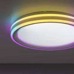 LED Deckenleuchte 48,5x48,5cm rund weiß dimmbar Farbspiel CCT LED Panel