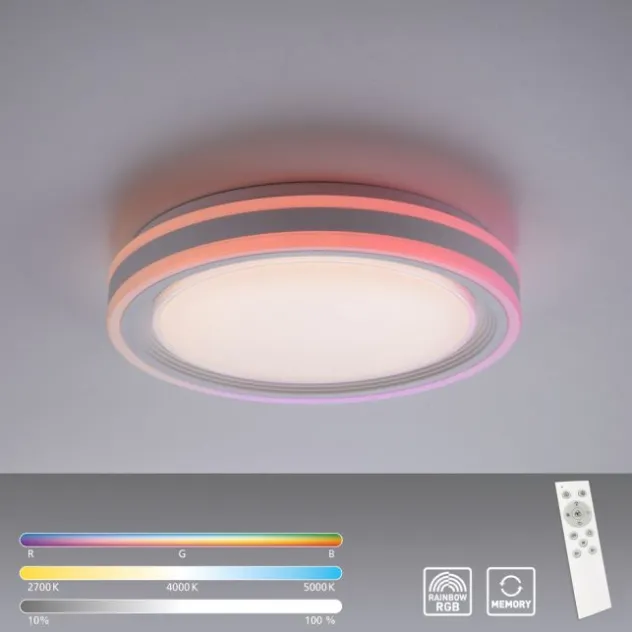 LED Deckenleuchte 40x40cm rund weiß dimmbar Farbspiel CCT LED Panel