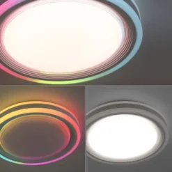 LED Deckenleuchte 40x40cm rund weiß dimmbar Farbspiel CCT LED Panel