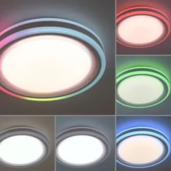 LED Deckenleuchte 40x40cm rund weiß dimmbar Farbspiel CCT LED Panel