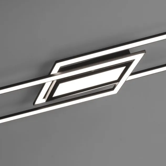 LED Deckenleuchte 100x17,9cm schwarz flach Memoryfunktion schlichtes Panel