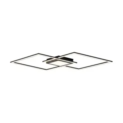LED Deckenleuchte 106x37cm schwarz flach Memoryfunktion schlichtes Panel