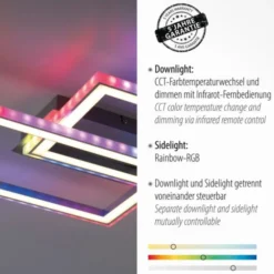 LED Deckenleuchte 72x210cm silberfarbig RGB Rainbow Farben dimmbar CCT