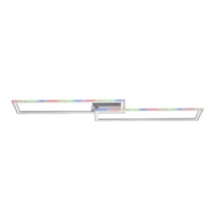 LED Deckenleuchte 72x210cm silberfarbig RGB Rainbow Farben dimmbar CCT