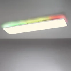 LED Deckenleuchte 100,5x25,5cm weiß rechteckig RGB+CCT dimmbar Panel