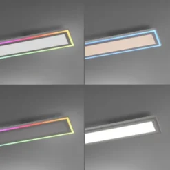 LED Deckenleuchte 100x18cm weiss flach Rainbow RGB Alleskönner