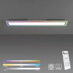 LED Deckenleuchte 100x18cm weiss flach Rainbow RGB Alleskönner