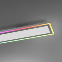 LED Deckenleuchte 100x18cm weiss flach Rainbow RGB Alleskönner