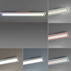 LED Deckenleuchte 100x18cm weiss flach Rainbow RGB Alleskönner