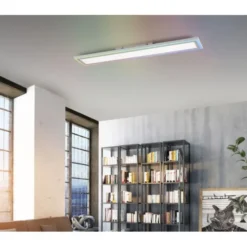 LED Deckenleuchte 100x18cm weiss flach Rainbow RGB Alleskönner