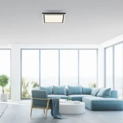LED Deckenleuchte 30x30 schwarz dimmbar CCT steuerbar über App