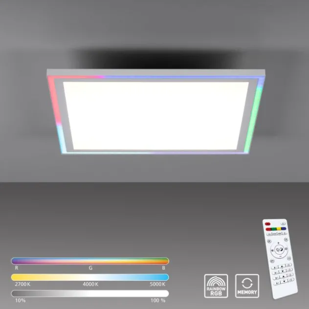 LED Deckenleuchte 40x40 weiss flach Rainbow RGB Fernbedienung Alleskönner