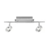 LED-Deckenstrahler, Aluminium, 2 Leuchtköpfe, warmweiße Lichtfarbe, modern