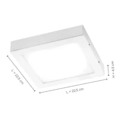 LED-Einbauleuchte in weiß und quadratisch inkl. Dimmfunktion leuchtet blendfrei