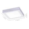 LED-Einbauleuchte, silber, quadratisch, dimmbar, blendfrei, warnweiß, eckig