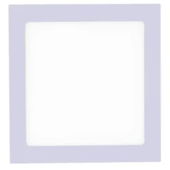 LED-Einbauleuchte, silber, quadratisch, dimmbar, blendfrei, warnweiß, eckig