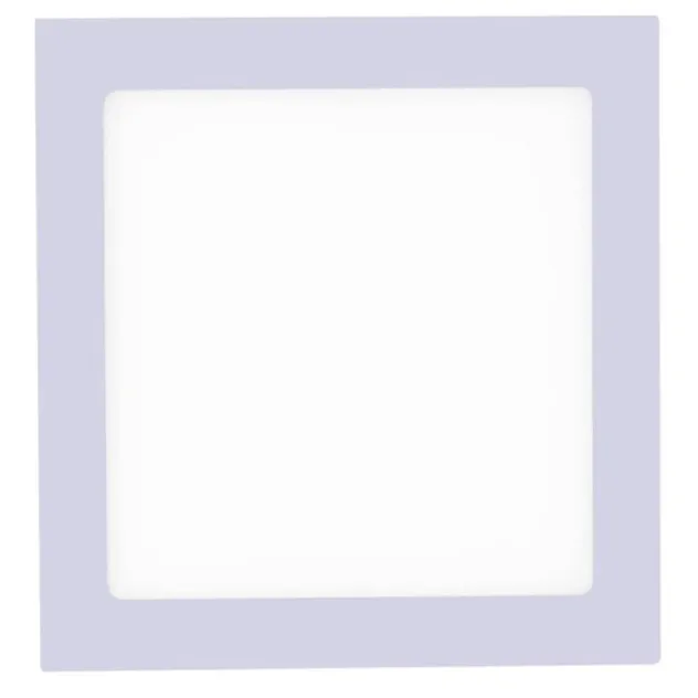 LED-Einbauleuchte, silber, quadratisch, dimmbar, blendfrei, warnweiß, eckig