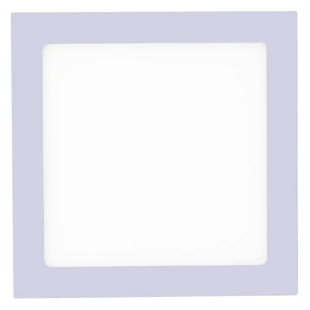 LED-Einbauleuchte, silber, quadratisch, dimmbar, blendfrei, warnweiß, eckig