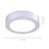 LED-Einbauleuchte, silber, rund inkl. Dimmfunktion, blendfrei, modern