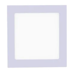 LED-Einbauleuchte, silber, 17x17cm, quadratisch, dimmbar, blendfrei