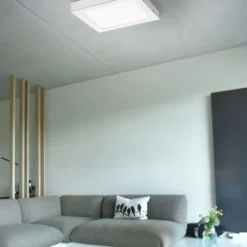 LED-Einbauleuchte, weiß, quadratisch, warmweiß, dimmbar, blendfrei, modern