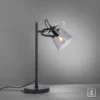 LED 1 flammige Tischlampe schwarz drehbar Schnurschalter schlichtes Design