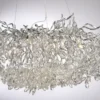 LED Kronleuchter chrom Kristallanhänger Pendelleuchte Schlafzimmer