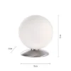 LED-Kugelleuchte, Tischleuchte, warmweißer Lichtfarbe, Touchdimmer, blendfrei