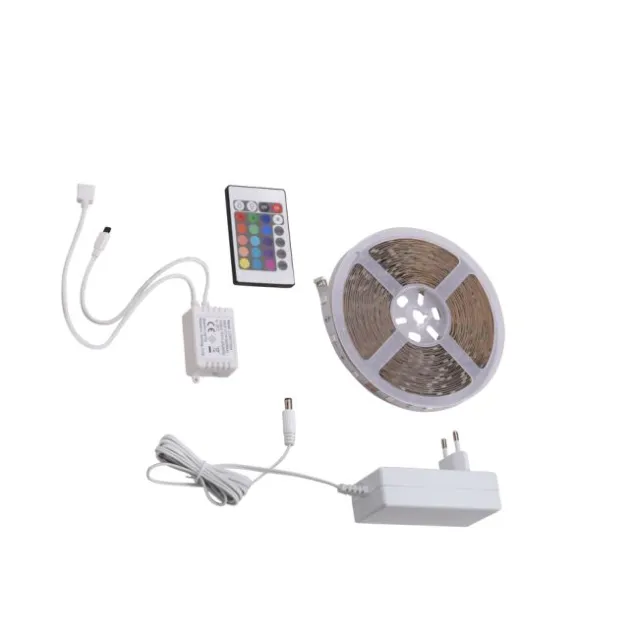 LED-Lichtstreifen, mehrfarbig, RGB Farbwechsel, Fernbedienung, Dimmfunktion
