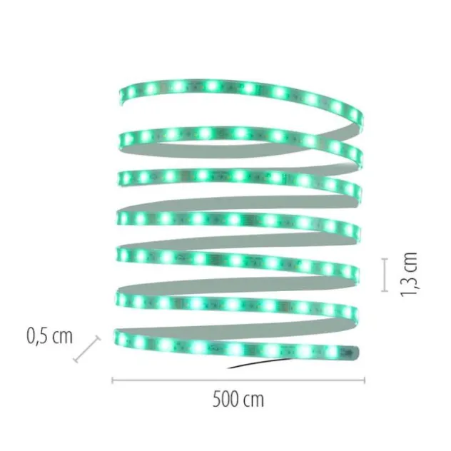 LED Lichtstreifen mehrfarbig 5 Meter mit Fernbedienung dimmbar RGB