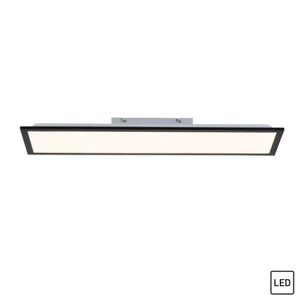 LED Panel, Deckenleuchte, flach, schwarz, rechteckig