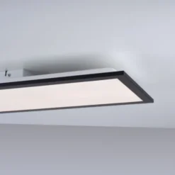 LED Panel, Deckenleuchte, flach, schwarz, rechteckig