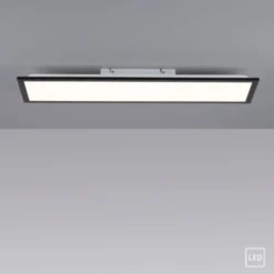 LED Panel, Deckenleuchte, flach, schwarz, rechteckig