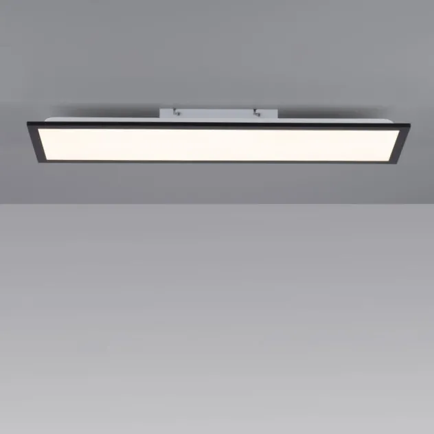 LED Panel, Deckenleuchte, flach, schwarz, rechteckig