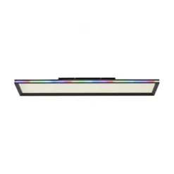 LED Panel, Deckenleuchte, flach,dimmbar, schwarz, mit RGB Laufbandumrandung