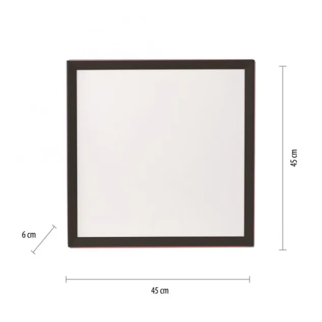 LED Panel, Deckenleuchte, schwarz, Fernbedienung, dimmbar