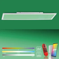 LED Panel, Deckenleuchte, weiß, 100x25 cm, dimmbar, Smart-Home