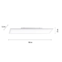 LED Panel, Deckenleuchte, weiß, 100x25 cm, dimmbar, Smart-Home