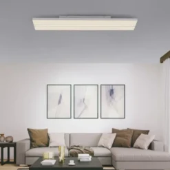LED Panel, Deckenleuchte, 100x25cm, modern, Fernbedienung