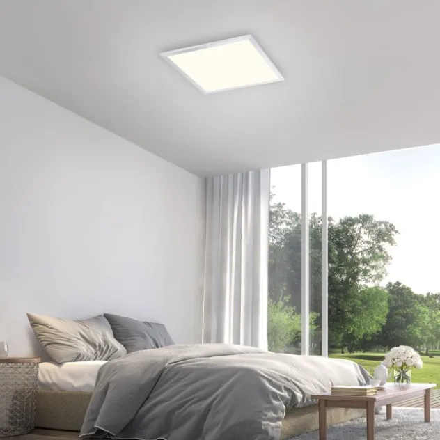 LED-Panel, Rahmen chrom , IP44, Badezimmer Panel, 45x45cm, CCT