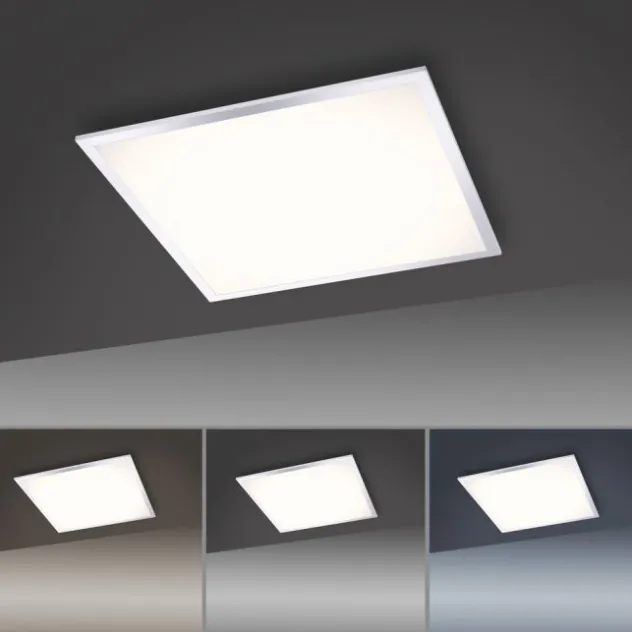 LED-Panel, Rahmen chrom , IP44, Badezimmer Panel, 45x45cm, CCT