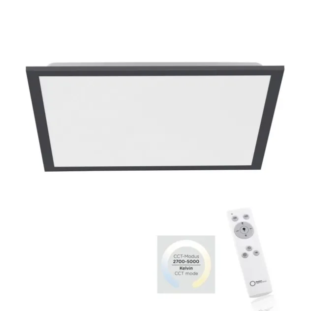 LED Panel, Rahmen schwarz, dimmbar, CCT Lichtfarbsteuerung, quadratisch