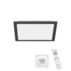 LED Panel, Rahmen schwarz, dimmbar, CCT Farbsteuerung, quadratisch, modern