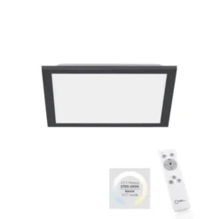 LED Panel, Rahmen schwarz, dimmbar, CCT Farbsteuerung, quadratisch, modern
