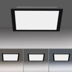 LED Panel, Rahmen schwarz, dimmbar, CCT Farbsteuerung, quadratisch, modern