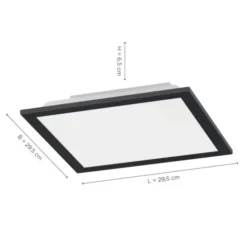 LED Panel, Rahmen schwarz, quadratisch, CCT, dimmbar, Memory Funktion