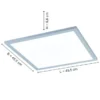 LED Panel Rahmen silberfarbig, 45,5x45,5cm, Fernbedienung, platzsparend