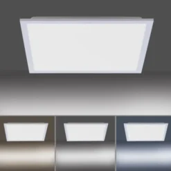 LED Panel Rahmen silberfarbig, 45,5x45,5cm, Fernbedienung, platzsparend