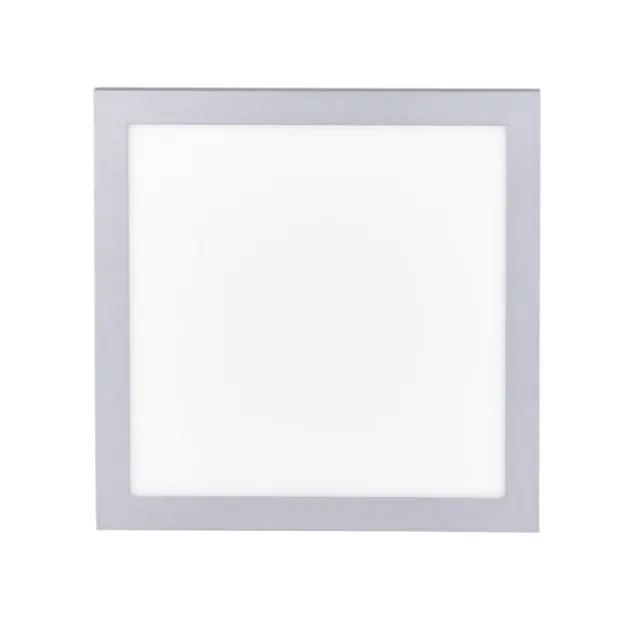 LED-Panel, silber, 30x30cm, quadratisch, schlicht, blendfrei, Flur, flach